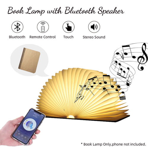 LED Book Lamp with Bluetooth Speakers