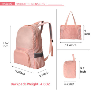 foldable backpack dimensions
