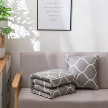 Load image into Gallery viewer, grey geometric couch pillow
