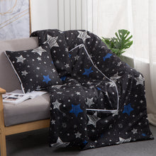 Load image into Gallery viewer, stars throw pillow and quilt
