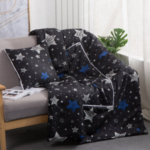 stars throw pillow and quilt