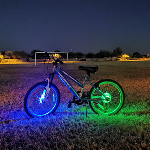 Bike Spoke Lights Blue Green