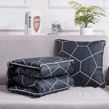 Load image into Gallery viewer, blue pentagon couch pillow
