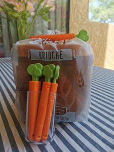 CARROT SHAPED BAG CLIPS WITH MAGNETIC HOLDER | CUTE BAG CLIPS