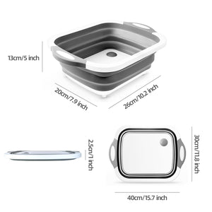 2 IN 1 COLLAPSIBLE CHOPPING BOARD AND WASH BASIN
