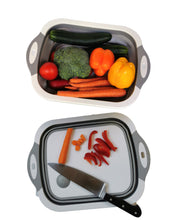 Load image into Gallery viewer, 2 IN 1 COLLAPSIBLE CHOPPING BOARD AND WASH BASIN
